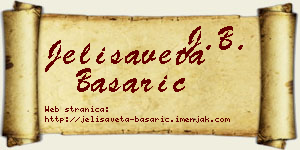 Jelisaveta Basarić vizit kartica